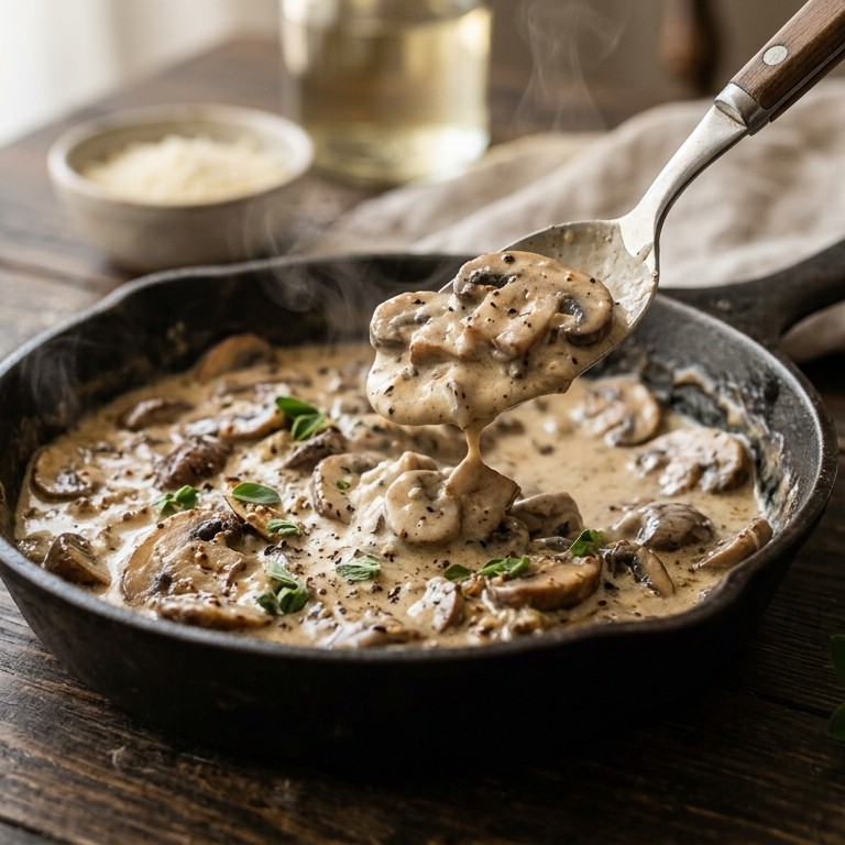 Champignonsaus met room recept