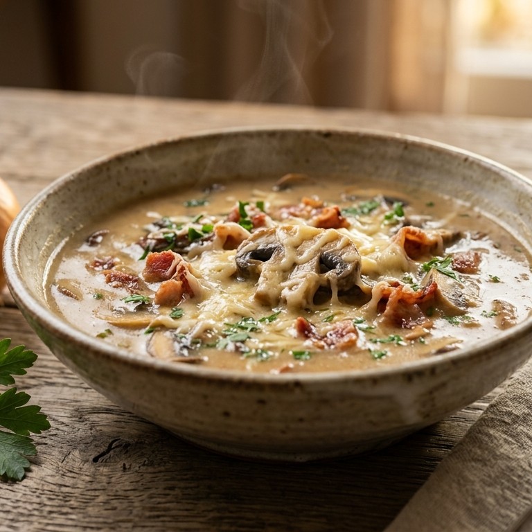 Champignonsoep met kaas recept