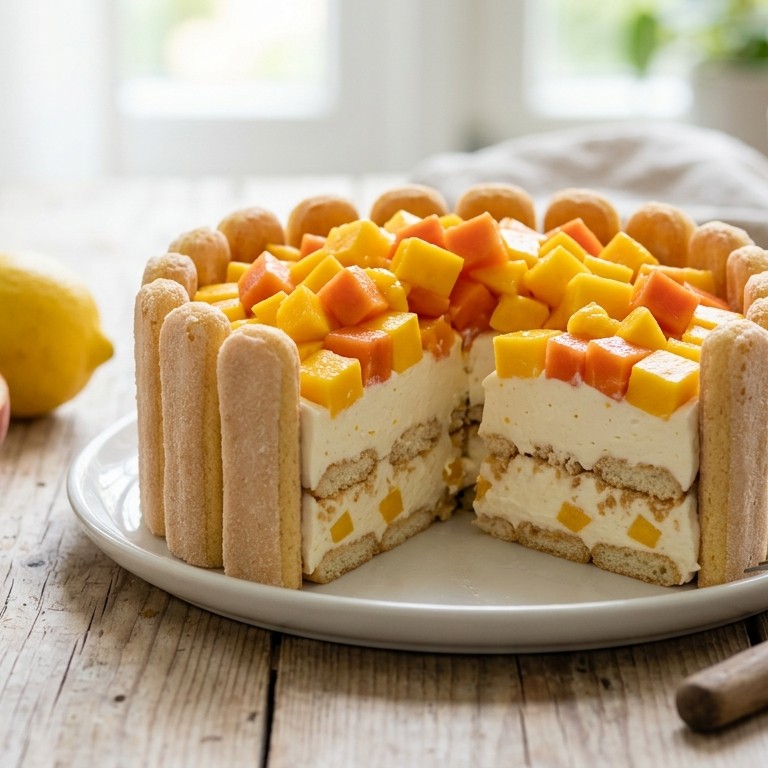 Charlotte met mango recept