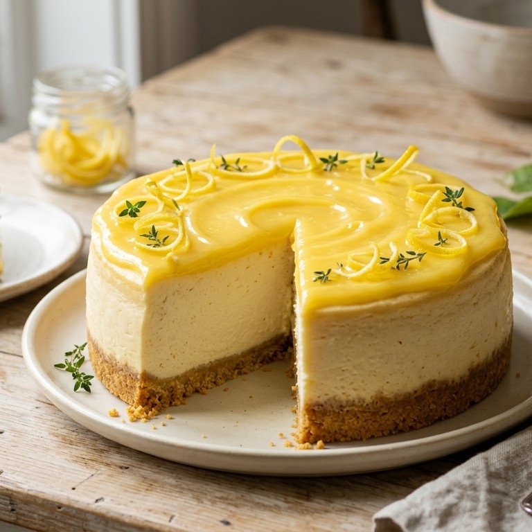 Cheesecake met citroen en lemon curd recept