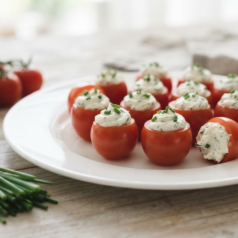 Cherrytomaatjes met roomkaas recept