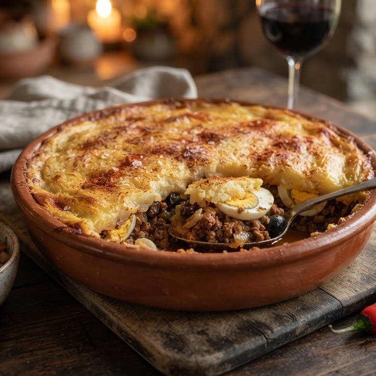 Chileense Pebre met pastei de pápas recept
