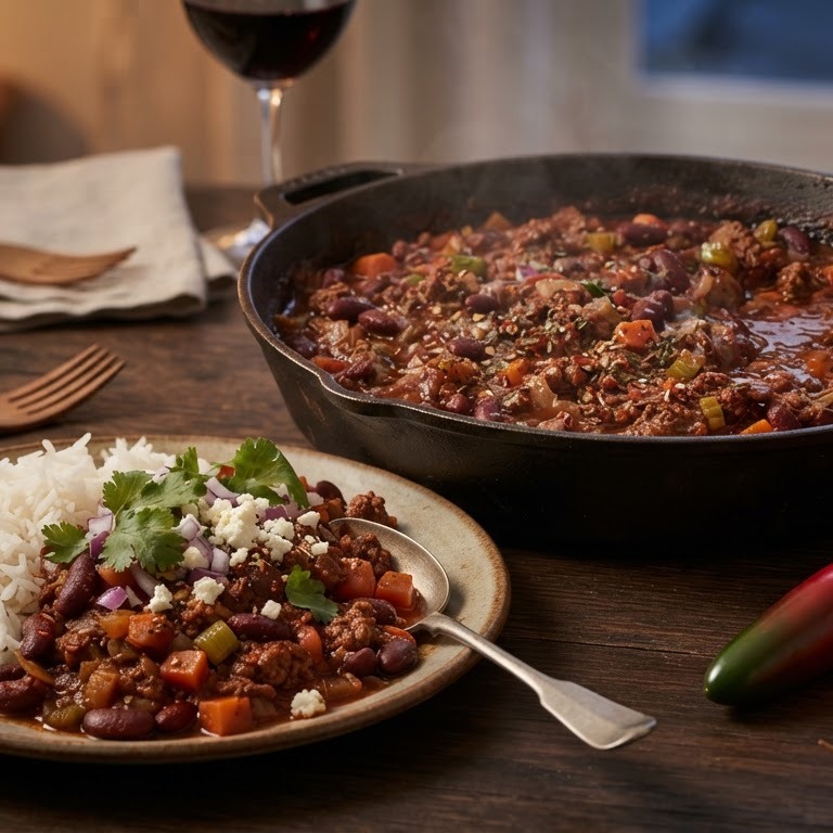 Chili con carne met lamsgehakt recept