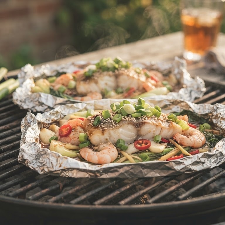 Chinese BBQ  vispakketjes recept