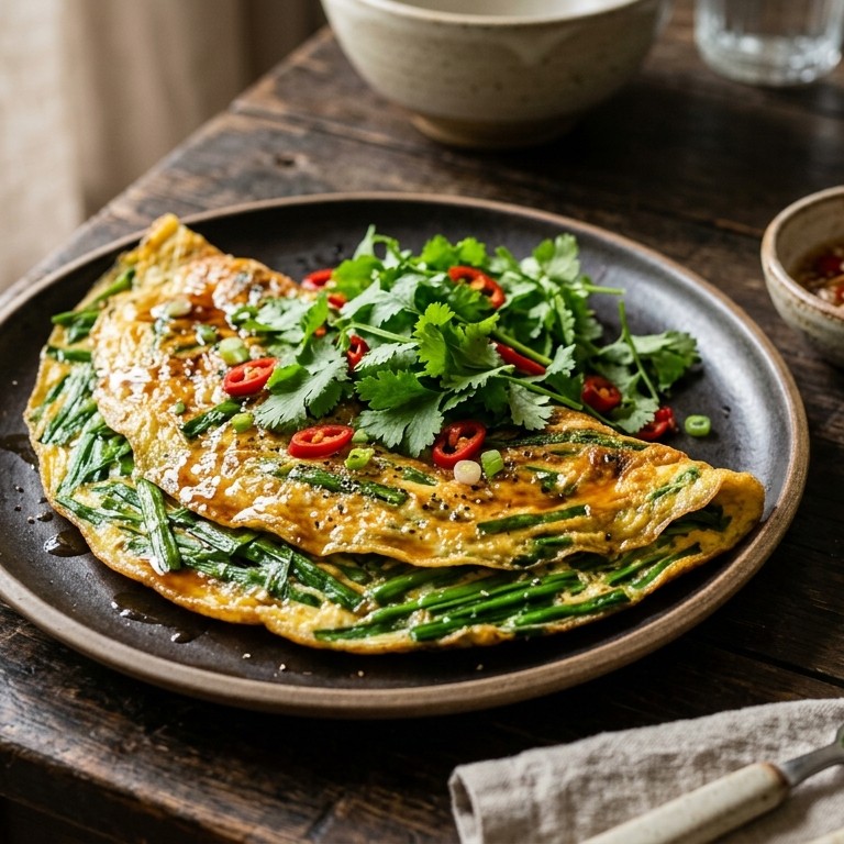 Chinese-bieslook omelet recept