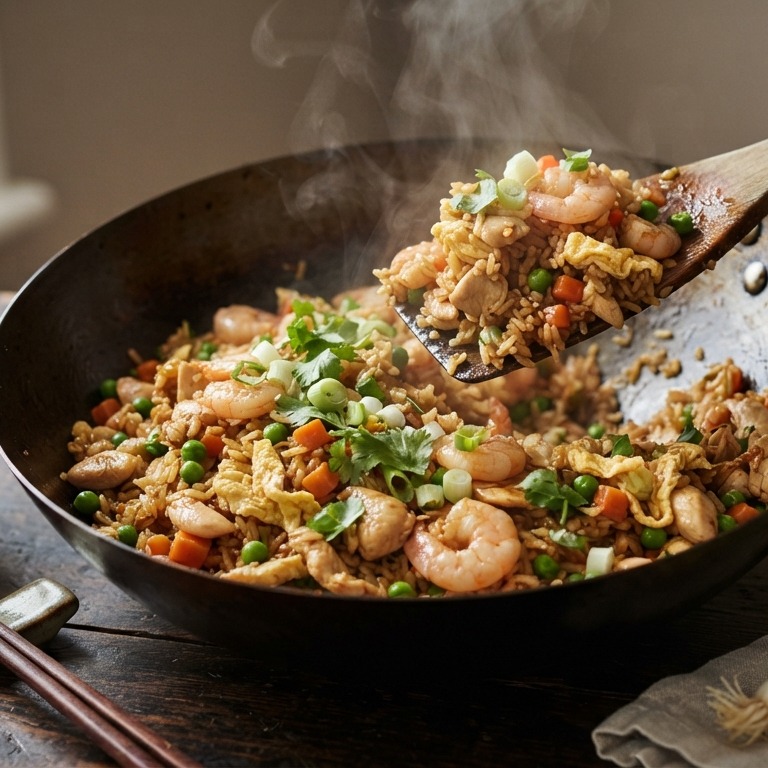 Chinese gebakken rijst recept