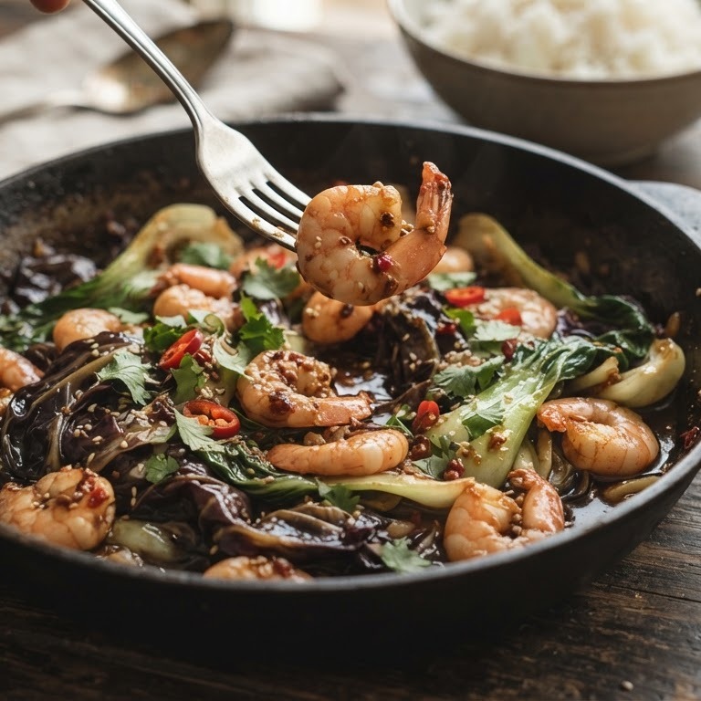 Chinese kool met garnalen recept