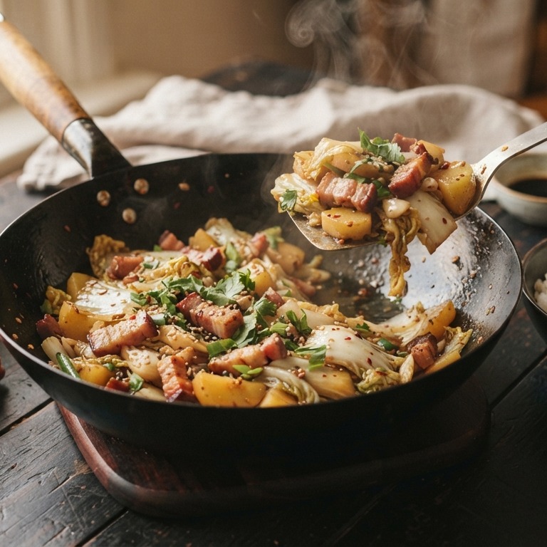 Chinese kool met spekjes recept