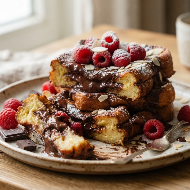Choco-framboos wentelteefjes recept
