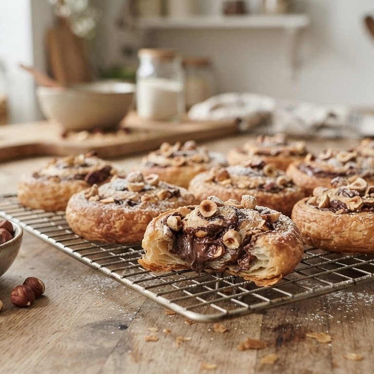 Chocokrullen met hazelnoten recept