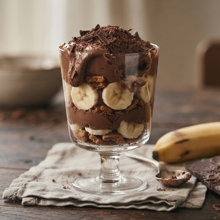 Chocolade-bananen- dessert recept