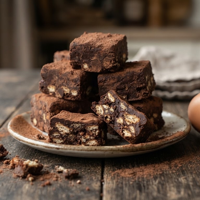 Chocolade biscuitblokjes recept