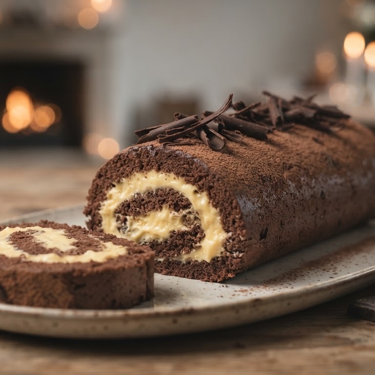Chocolade-cakerol met advocaatcréme recept