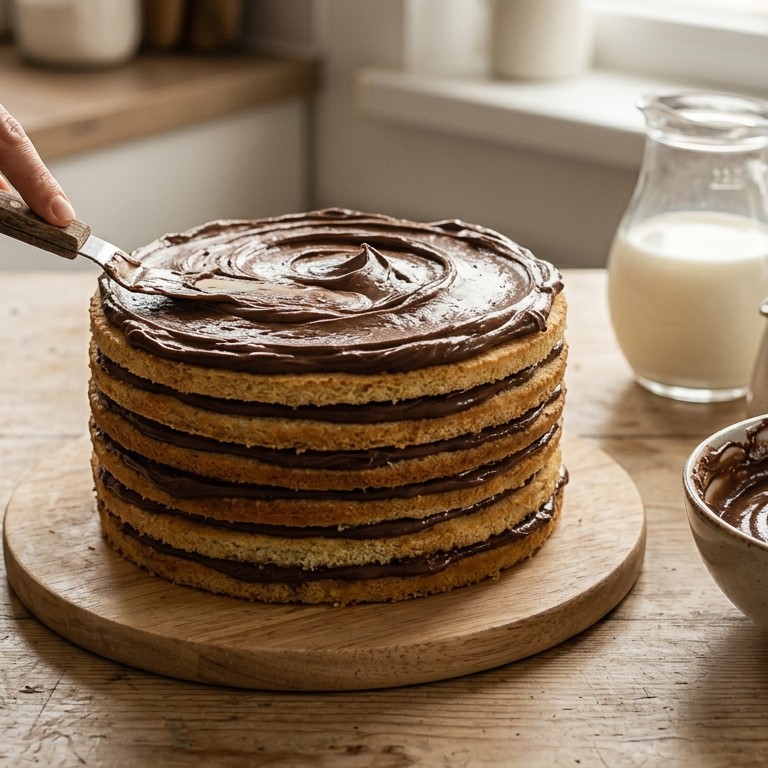 Chocolade creme voor de Hongaarse cake recept