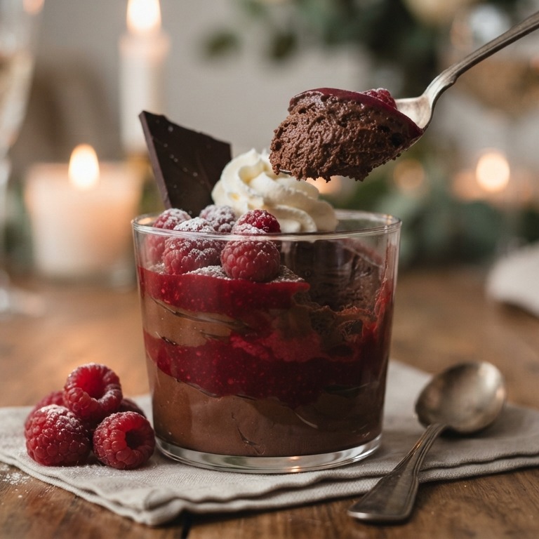 Chocolade frambozen mousse recept