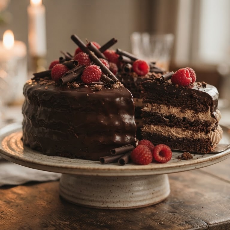 Chocolade-frambozentaart recept