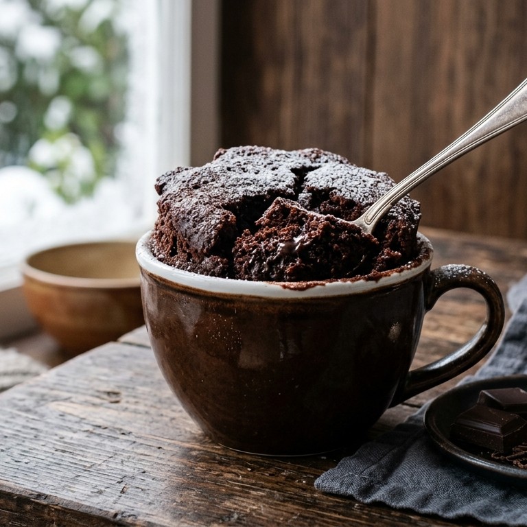Chocolade-gebak-beker in 3 minuten recept