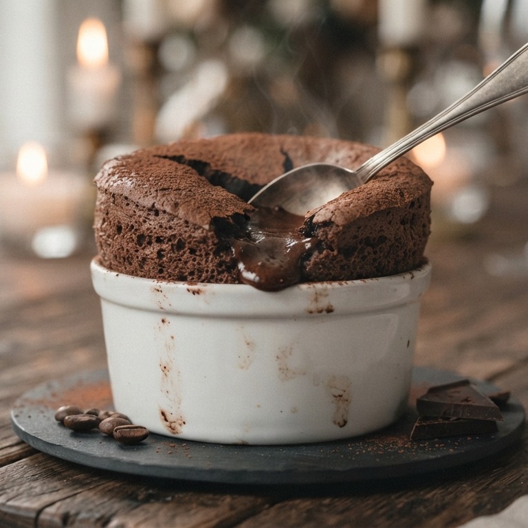 Chocolade-koffiesoufflé recept