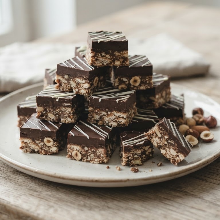 Chocolade-noten blokjes recept