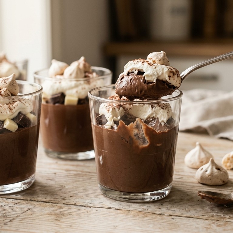 Chocolade schuimpjes-pudding recept