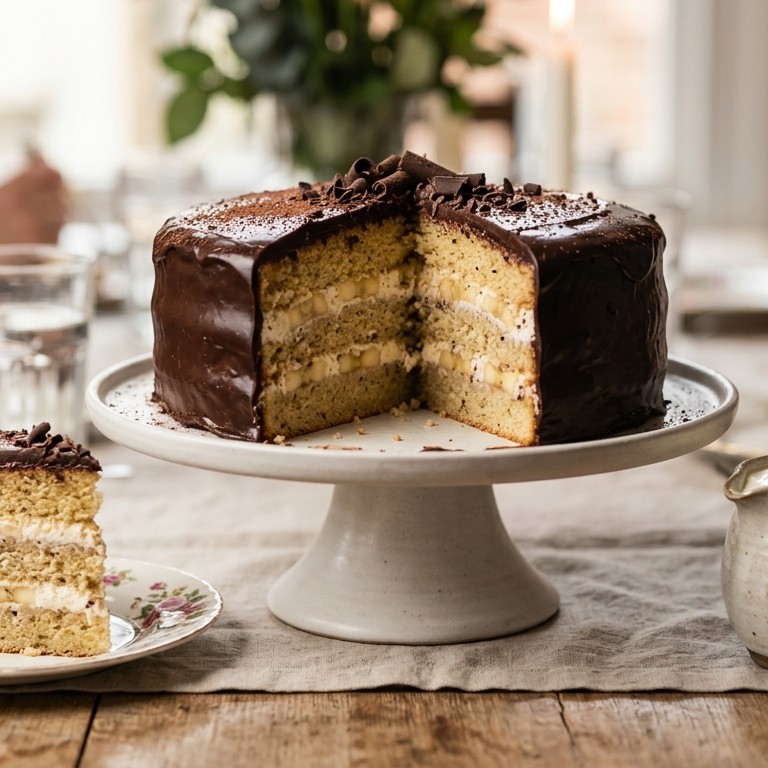 Chocolade taartje met banaan recept