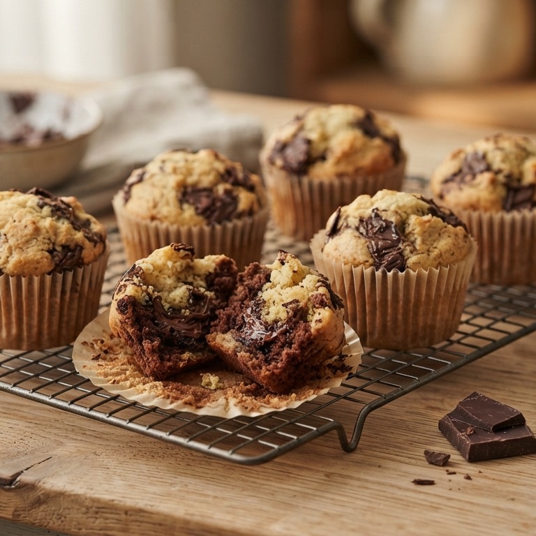 Chocolade vlokken muffins recept