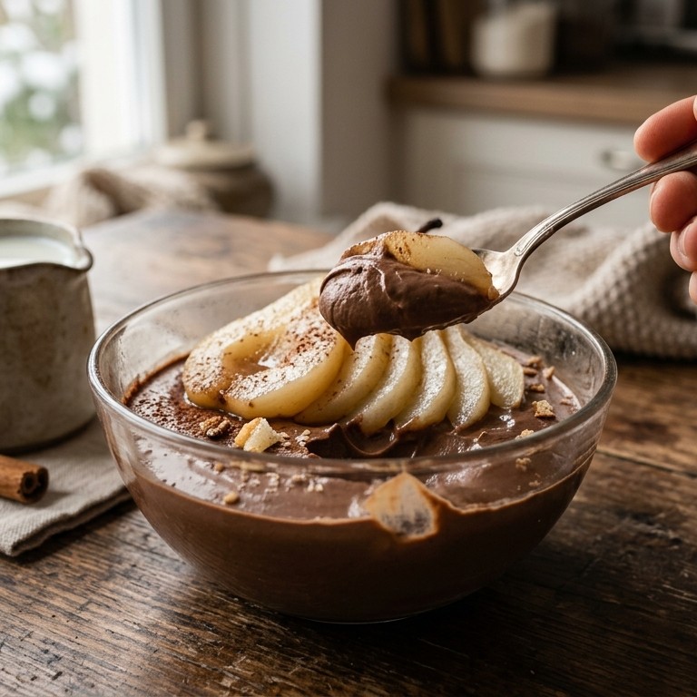 Chocoladecrème met peren recept