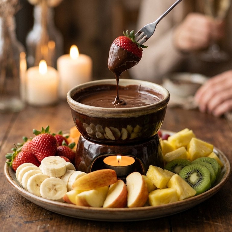 Chocoladefondue recept