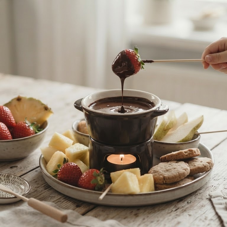 Chocoladefondue 2 recept
