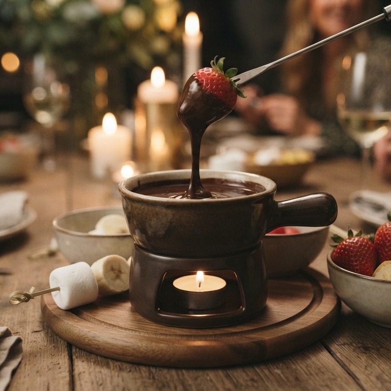 Chocoladefondue recept