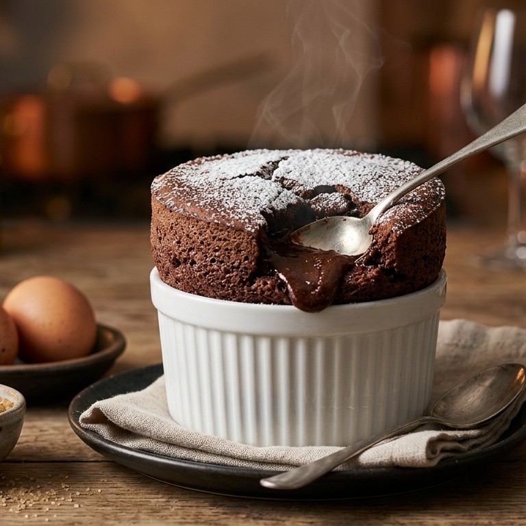 Chocoladesoufflé recept