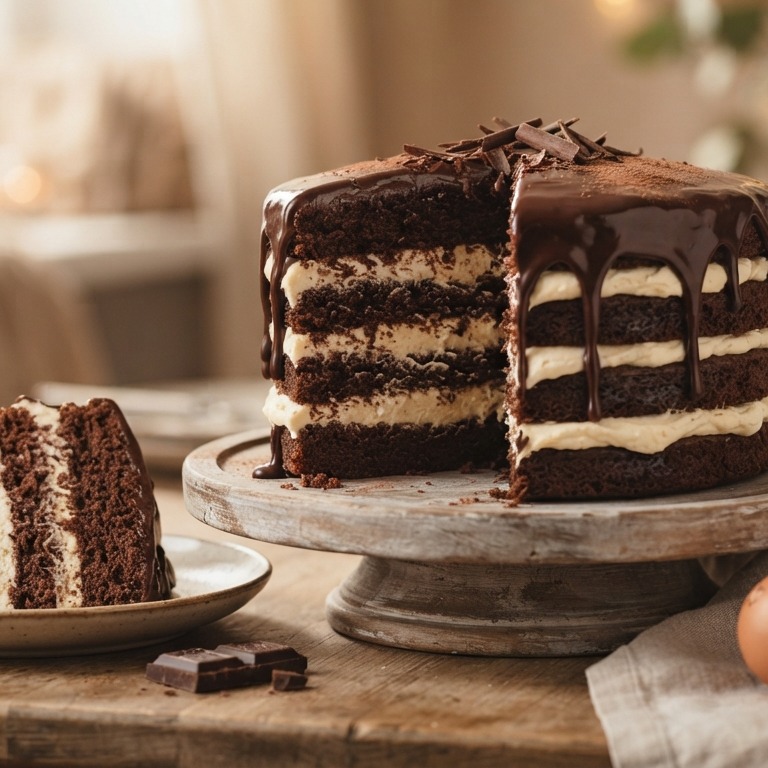 Chocoladetaart met vanillevulling recept