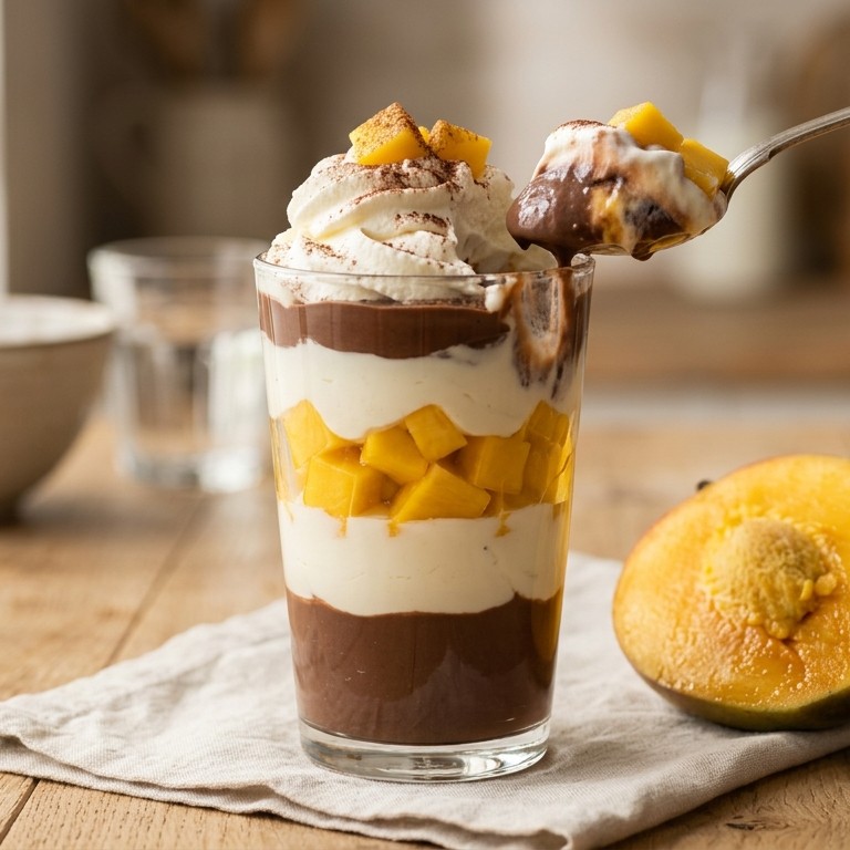Chocoladevlip met mango recept