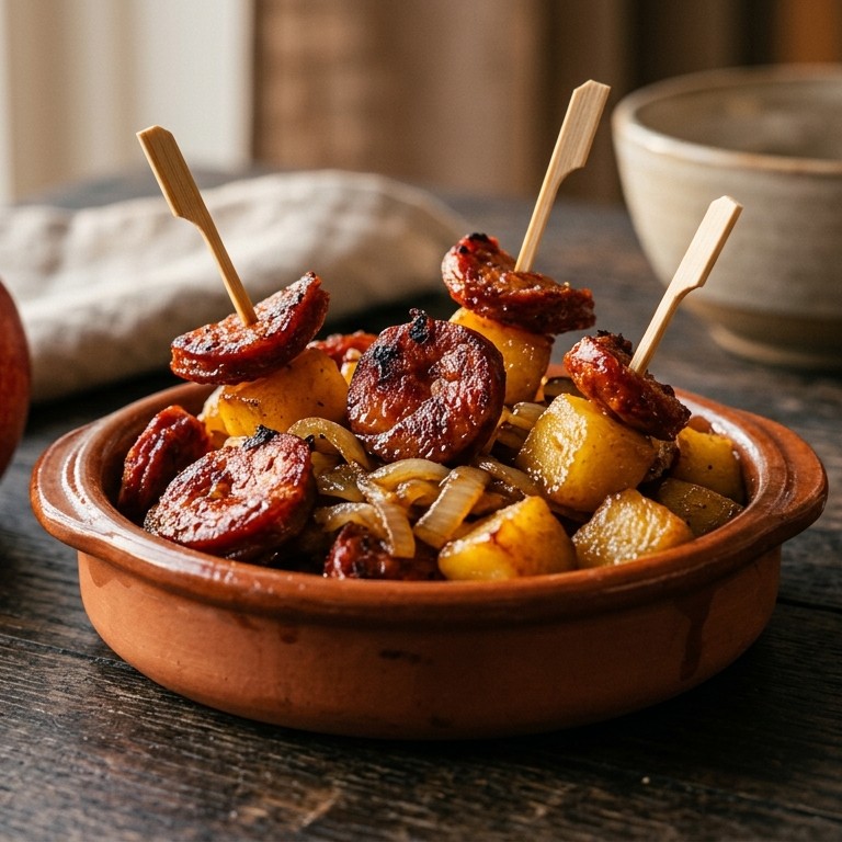 Chorizo met gebakken appel recept