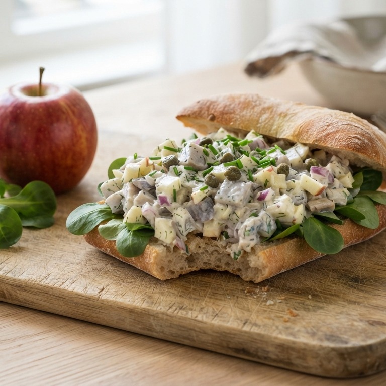 Ciabatta met haringsalade recept
