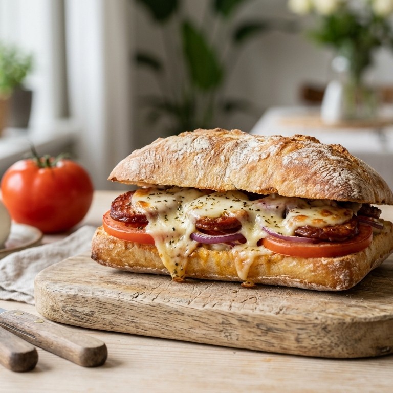 Ciabattina chorizo en mozzarella recept