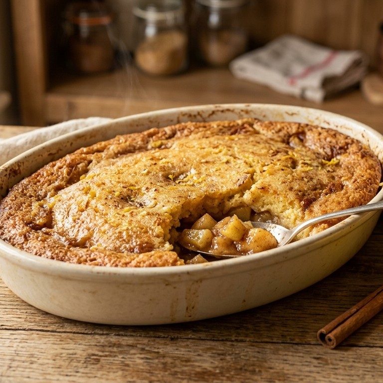 Citroenkaneelpudding met stukjes appel recept