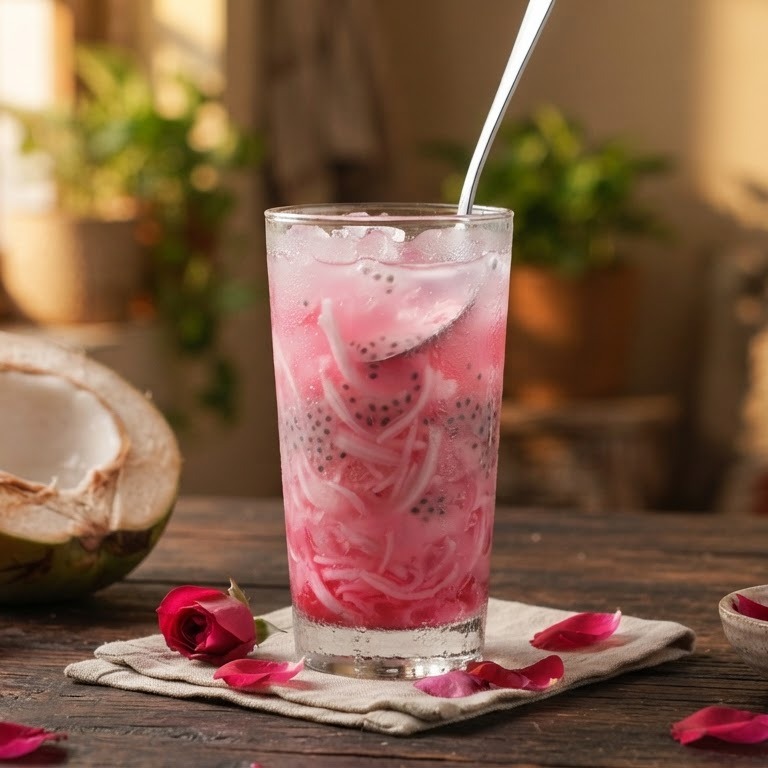 Cocktail met rozensiroop recept