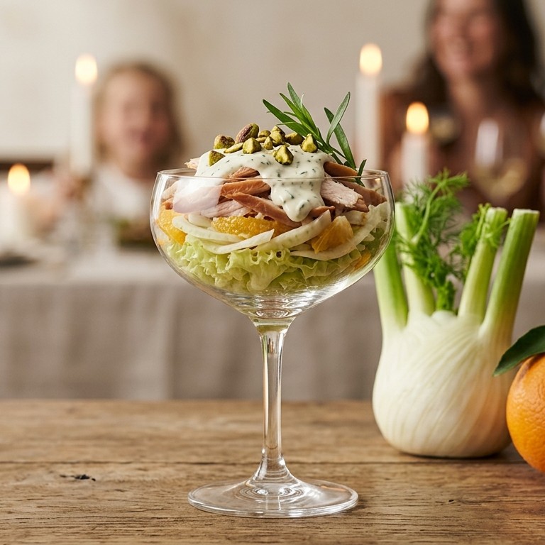 Cocktail van gerookte kipfilet recept