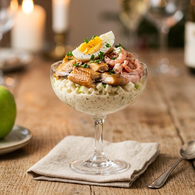 Cocktail van gerookte paling recept