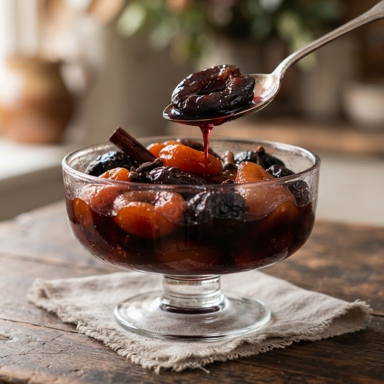 Compote van tutti frutti in rode wijn recept