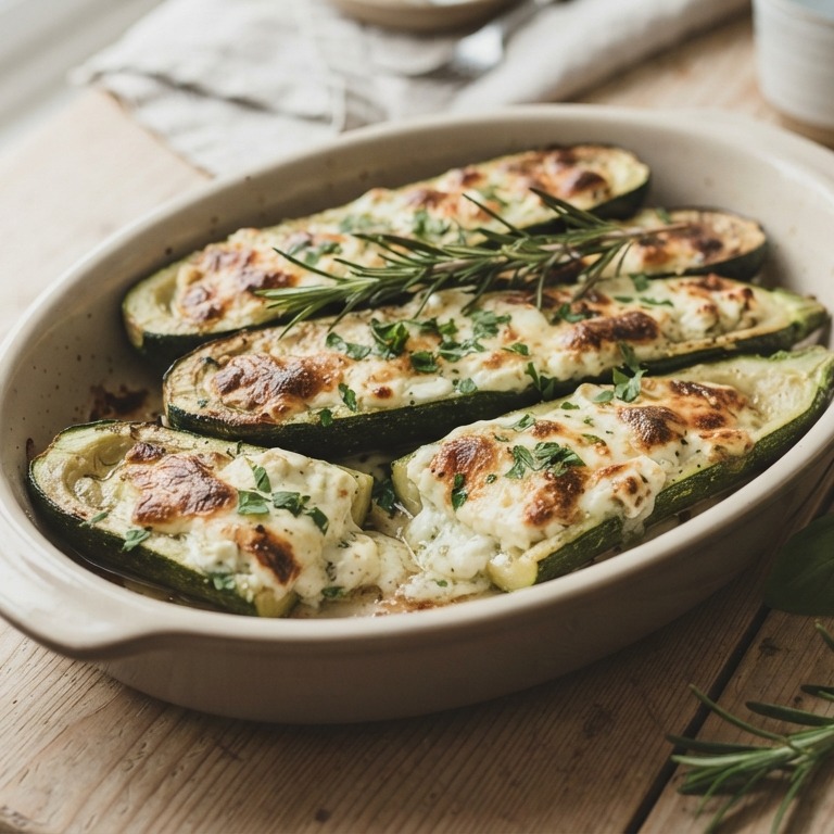 Courgette gevuld met kruidenkaas recept