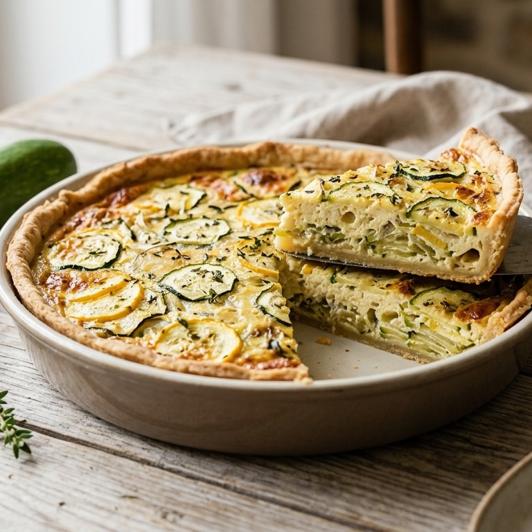 Courgette quiche recept