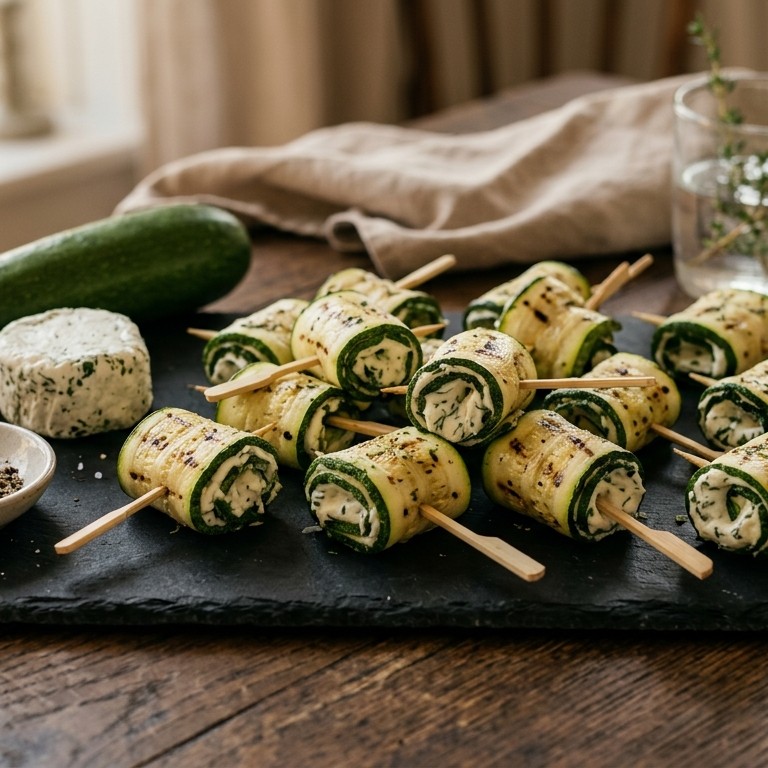 Courgetteprikkers met franse kaas recept