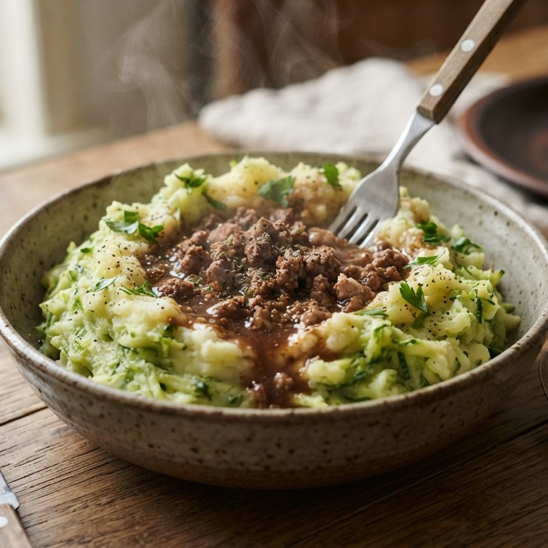 Courgettestamppot recept