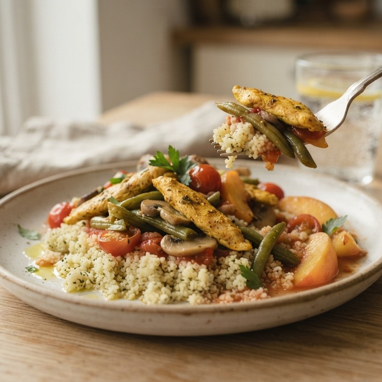 Couscous met kip en snijbonen recept