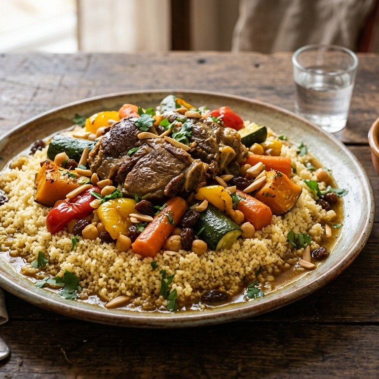 Couscous met lamsschouder en verse groenten recept