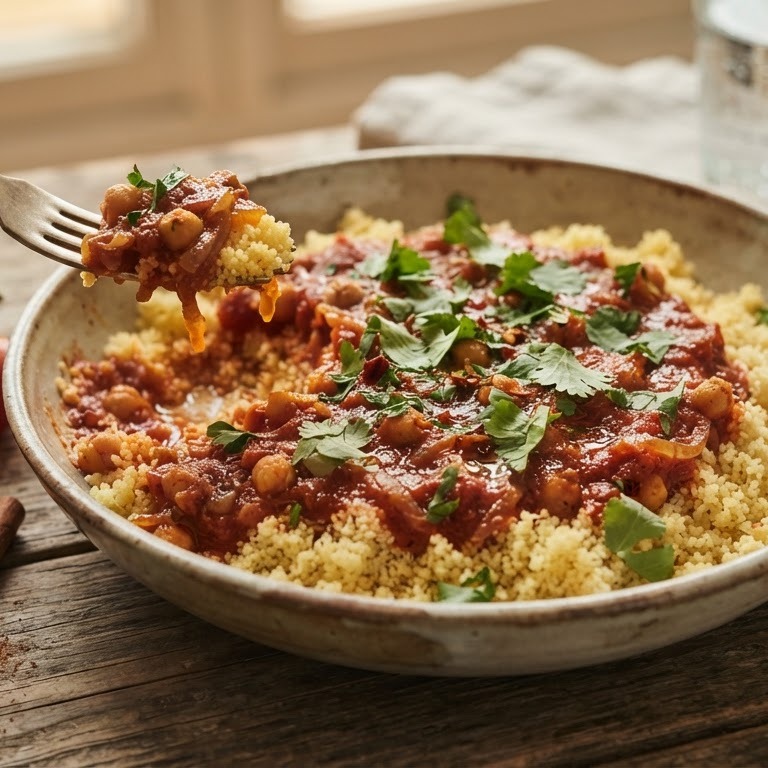 Couscous met tomatensaus 'moroccan style' recept