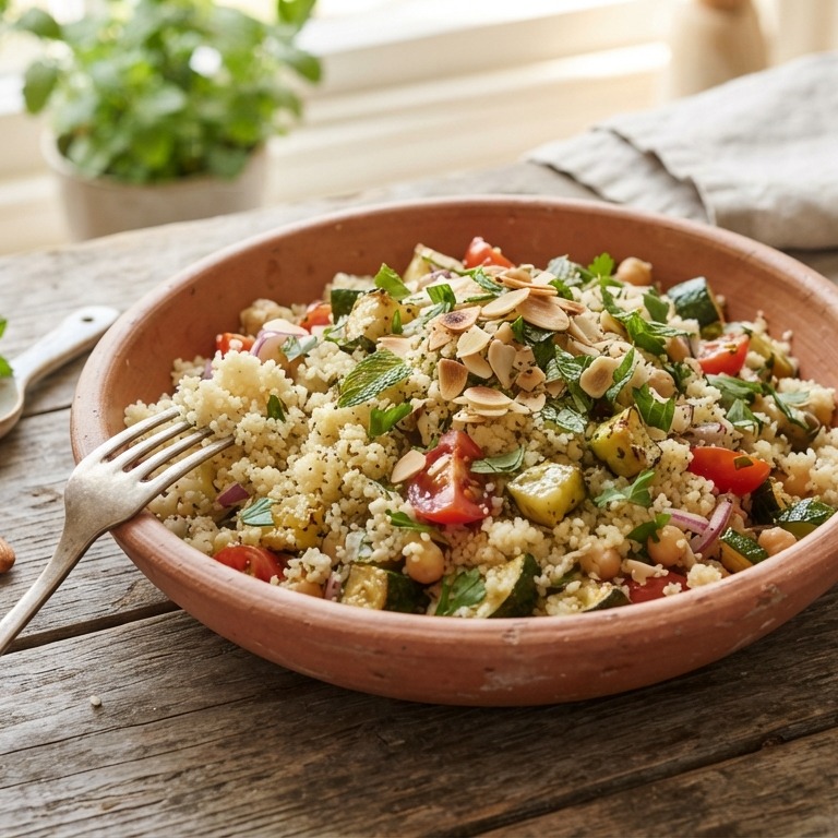 Couscous salade met courgette en tomaat recept