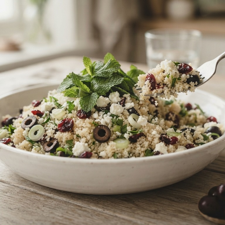 Couscoussalade met verse munt en cranberry’s recept